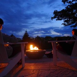Dharmakaya Center for Wellbeing - Evening conversation by the fire pit