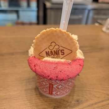 Nani’s Gelato - Blueberry lemonade and hazelnut rocher gelato - Ice Cream & Frozen Yogurt Near Me - Mississauga, Ontario Nani’s Gelato - Blueberry lemonade and hazelnut rocher gelato - Ice Cream & Frozen Yogurt Near Me - Mississauga, Ontario
