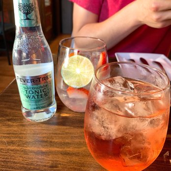 Palo Tapas Bar - Back: Spanish gin and tonic, front: rosé sangria - Tapas Bars Near Me - Providence, Rhode Island Palo Tapas Bar - Back: Spanish gin and tonic, front: rosé sangria - Tapas Bars Near Me - Providence, Rhode Island