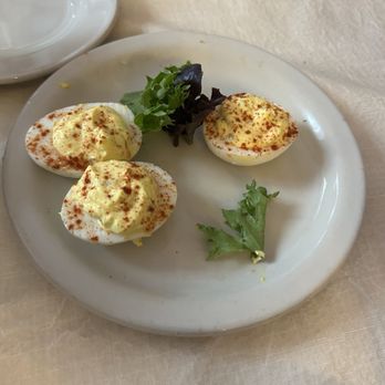 Mary Mac's Tea Room - Deviled eggs, 3 were already eaten! - Southern Near Me - Atlanta, Georgia