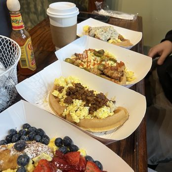 Capitol Waffle Shop - Grandma Waffle Chorizo, Egg, & Queso Spicy Chicken Breakfast Waffle Country Breakfast Waffle - Waffles Near Me - Richmond, Virginia Capitol Waffle Shop - Grandma Waffle Chorizo, Egg, & Queso Spicy Chicken Breakfast Waffle Country Breakfast Waffle - Waffles Near Me - Richmond, Virginia