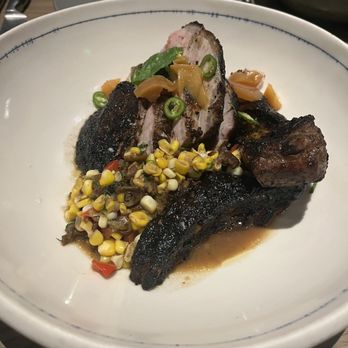 Olamaie - Grilled Pork Chop & Succotash - Southern Near Me - Austin, Texas Olamaie - Grilled Pork Chop & Succotash - Southern Near Me - Austin, Texas