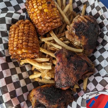 Shipwreck Lee's - Jerk Chicken (comes with corn & fries) - Fish & Chips Near Me - Tobermory, Ontario Shipwreck Lee's - Jerk Chicken (comes with corn & fries) - Fish & Chips Near Me - Tobermory, Ontario