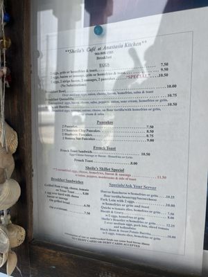 Menu photo 1 Anastasia Diner Saint Augustine, FL