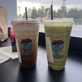 Painted Dough - Matcha Green Tea Latte Iced & Cold Brew Sea Saltcold - Donuts Near Me - Chino, California