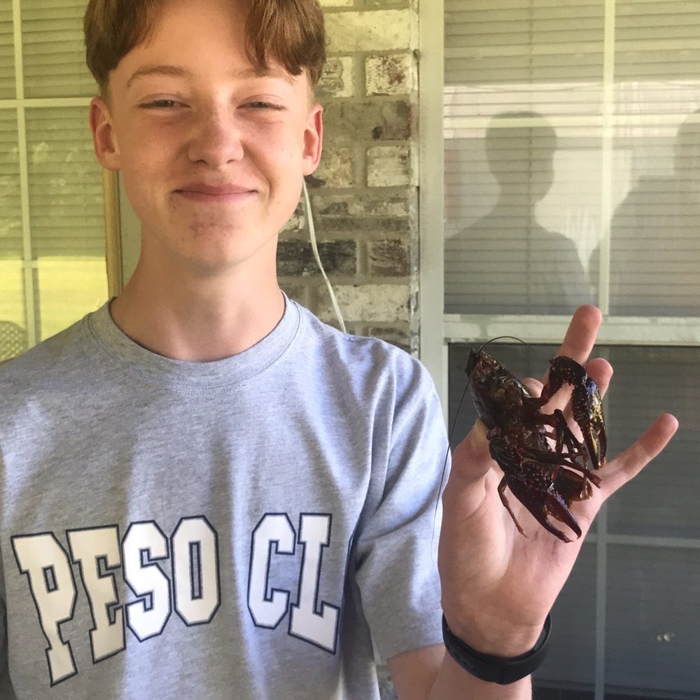 Buster’s Crawfish - Elton - a young boy holding a chocolate crawfish - Cajun/Creole Near Me - Elton, Louisiana Buster’s Crawfish - Elton - a young boy holding a chocolate crawfish - Cajun/Creole Near Me - Elton, Louisiana