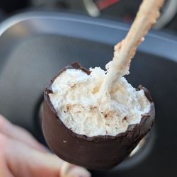 Arts Market - Cross-section of my vegan marshmallow lollipop. Not the most attractive photo, but it was yummy!