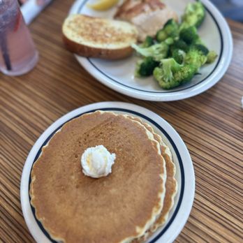 IHOP - Pancakes and salmon with broccoli - Breakfast & Brunch Near Me - Brownsville, Texas IHOP - Pancakes and salmon with broccoli - Breakfast & Brunch Near Me - Brownsville, Texas