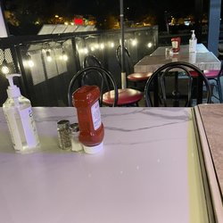 Baba Kabob - Outdoor dining area is nicely lit