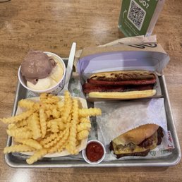 Ice cream Fries Crispy bacon avocado burger Hot dog