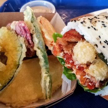 Pocket Sushi - Veggie tempura side & Red Dragon sushi pocket - Sushi Bars Near Me - Pleasanton, California