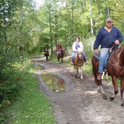 Muddy Acres Farm - i am in the very back. lead horse is pete, the owner/trail guide. i really miss this place.