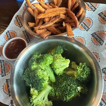 Bad Daddy's Burger Bar - Steamed Broccoli & Sweet Potato Fries - Bars Near Me - Roswell, Georgia Bad Daddy's Burger Bar - Steamed Broccoli & Sweet Potato Fries - Bars Near Me - Roswell, Georgia