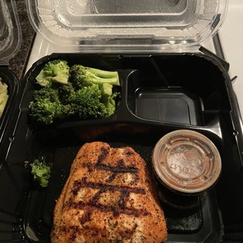 Bonefish Grill - Baked salmon with broccoli. - Seafood Near Me - Rockville Centre, New York Bonefish Grill - Baked salmon with broccoli. - Seafood Near Me - Rockville Centre, New York