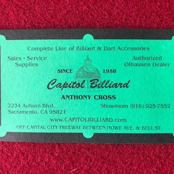 Capitol Billiard - Sporting Goods Near Me - Sacramento, California
