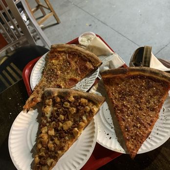 LA Traviata Pizzeria - 5. Pepperoni Pie Slice 3. Regular Pie Slice 23. Chicken and Bacon Pizza Slice - Pizza Near Me - New York, New York LA Traviata Pizzeria - 5. Pepperoni Pie Slice 3. Regular Pie Slice 23. Chicken and Bacon Pizza Slice - Pizza Near Me - New York, New York