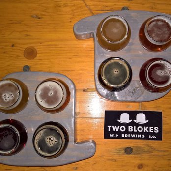 Two Blokes Brewing - Great flight presentation - Breweries Near Me - Mount Pleasant, South Carolina Two Blokes Brewing - Great flight presentation - Breweries Near Me - Mount Pleasant, South Carolina