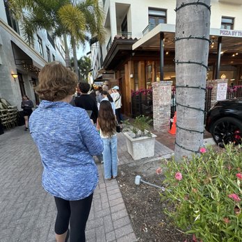Slice Shop - Outside in the line, it moved pretty quickly - Pizza Near Me - Naples, Florida