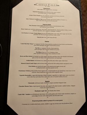 Menu photo 1 Castle Falls Oklahoma City, OK Menu photo 1 Castle Falls Oklahoma City, OK