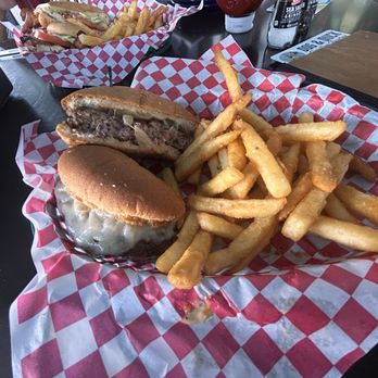 Dog & Duck - Patty Melt (gluten-free bun) w/seasoned fries - Burgers Near Me - Summerville, South Carolina