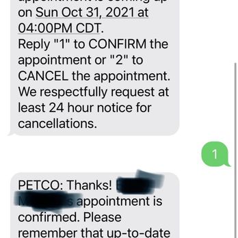 Petco - Appointment confirmation - Pet Stores Near Me - Irving, Texas Petco - Appointment confirmation - Pet Stores Near Me - Irving, Texas