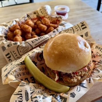 The 130 Shop - Fried Chicken Sandwich and Tator Tots - Burgers Near Me - Tenafly, New Jersey The 130 Shop - Fried Chicken Sandwich and Tator Tots - Burgers Near Me - Tenafly, New Jersey