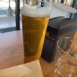 Self served beer oops too much foam didn't get enough