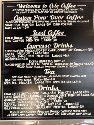 Menu photo 4 Cole Coffee Oakland, CA