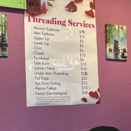 Price menu Price menu