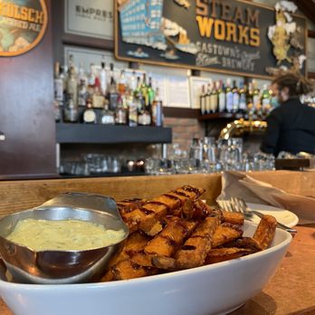 Steamworks - Yam Fries with Balsamic drizzle - Pubs Near Me - Vancouver, British Columbia