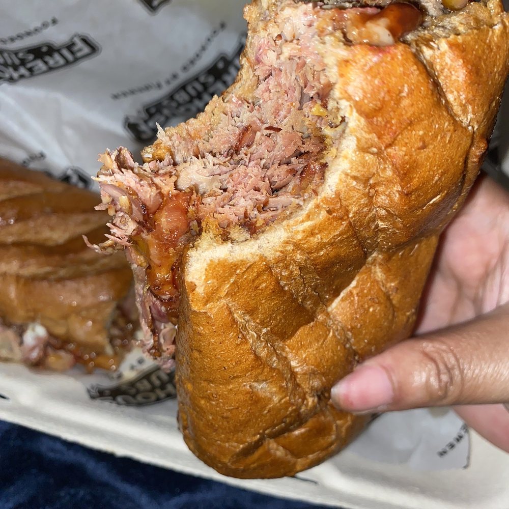 DRY Smokehouse Beef & Cheddar Brisket sandwich DRY Smokehouse Beef & Cheddar Brisket sandwich