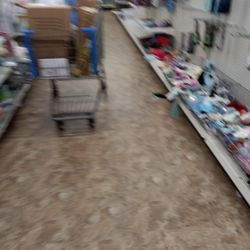 Dollar Tree - This is a way to store looks everyday all day long these employees don't pick up a piece of paper they'll walk over a ball a box