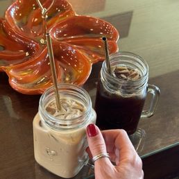 Iced latte, cold brew Iced latte, cold brew