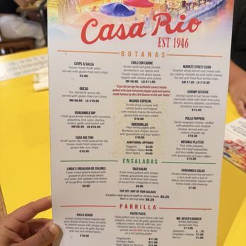 Casa Rio - Menu May 2026 - Mexican Near Me - San Antonio, Texas