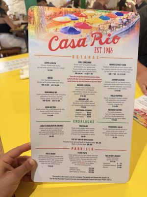 Menu photo 2 Casa Rio San Antonio, TX