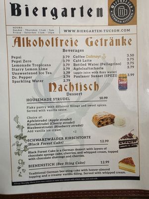 Menu photo 1 Biergarten Tucson, AZ Menu photo 1 Biergarten Tucson, AZ