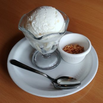 5 R Cha Thai Bistro - Homemade coconut ice cream, with crushed peanuts on the side. - Thai Near Me - Mesa, Arizona 5 R Cha Thai Bistro - Homemade coconut ice cream, with crushed peanuts on the side. - Thai Near Me - Mesa, Arizona