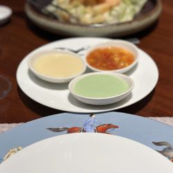 China Blue - Sauces. Wasabi Mayo, Sweet & Sour with Pineapple