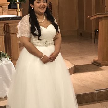 David's Bridal - My sister in thee wedding dress that Erika showed her and she loved - Bridal Near Me - Modesto, California