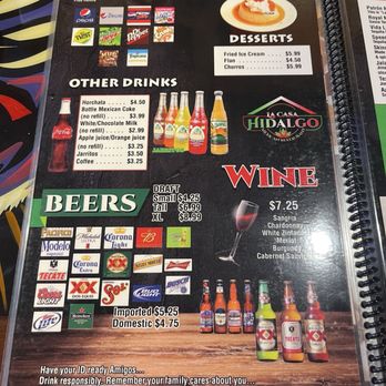 La Casa Hidalgo - Menu - Mexican Near Me - Mitchellville, Iowa