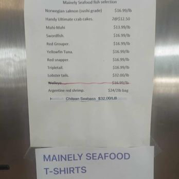 Mainely Seafood - Market Menu - Seafood Markets Near Me - Punta Gorda, Florida