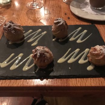 Nocciola - Chocolate mousse filled pastry puffs. - Italian Near Me - Ojai, California Nocciola - Chocolate mousse filled pastry puffs. - Italian Near Me - Ojai, California