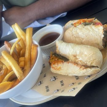 Hog & Hominy - French dip sandwich and fries - Italian Near Me - Memphis, Tennessee Hog & Hominy - French dip sandwich and fries - Italian Near Me - Memphis, Tennessee