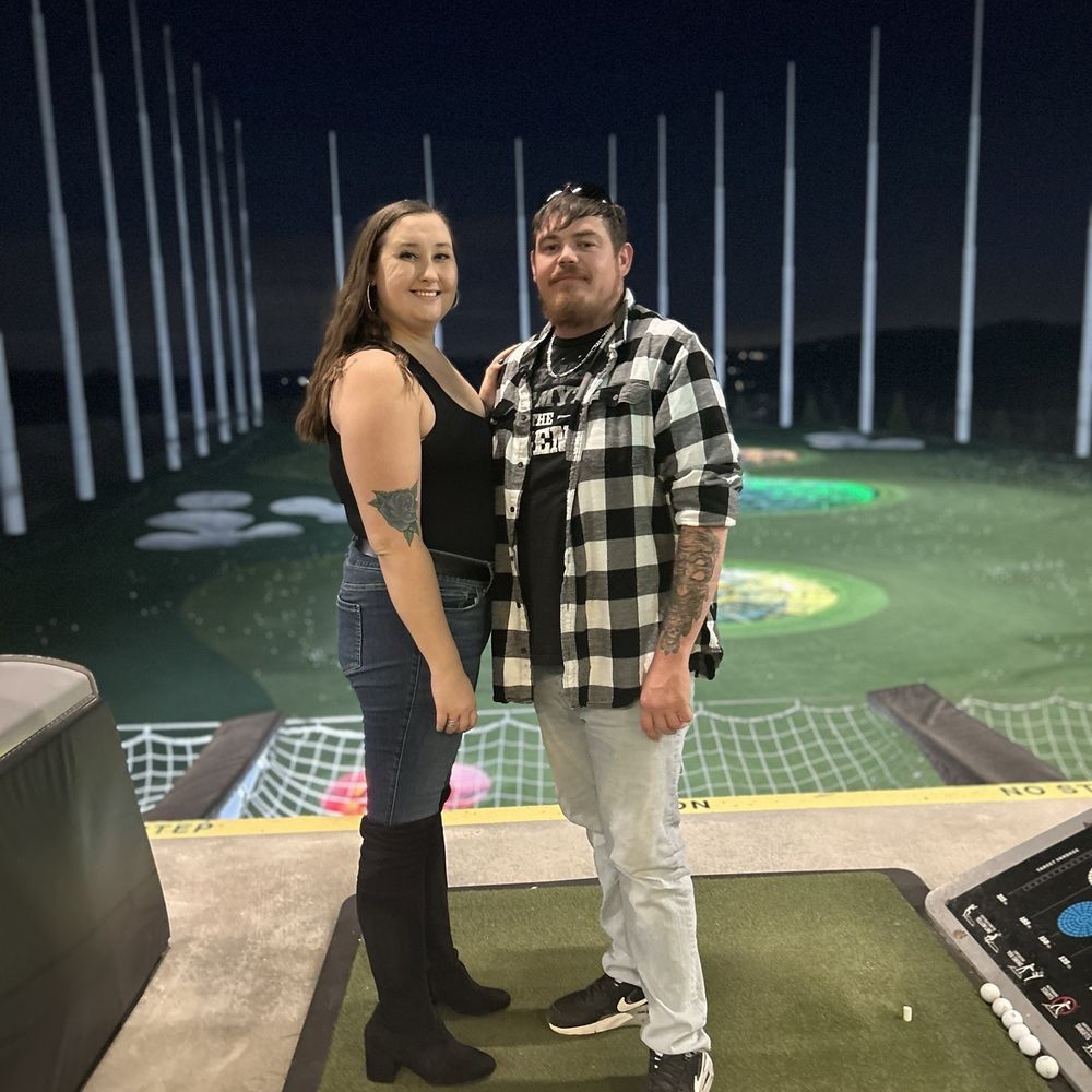 Topgolf - Me n a friend at work holiday party - Golf Near Me - Chesterfield, Missouri