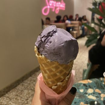 Sampaguita - Ube cookies and cream on a waffle cone - Ice Cream & Frozen Yogurt Near Me - Orlando, Florida Sampaguita - Ube cookies and cream on a waffle cone - Ice Cream & Frozen Yogurt Near Me - Orlando, Florida