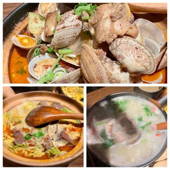 Little Skewer - The clam, The pork belly and chicken soup, The duck blood pot - Chinese Near Me - Flushing, New York