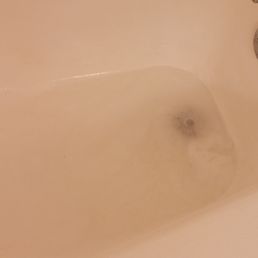 stopped up water in bathtub