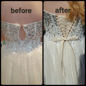 Four Seasons Tailoring - My daughter's dress was too tight so Marina added a beautiful corset. - Sewing & Alterations Near Me - Roseville, California Four Seasons Tailoring - My daughter's dress was too tight so Marina added a beautiful corset. - Sewing & Alterations Near Me - Roseville, California