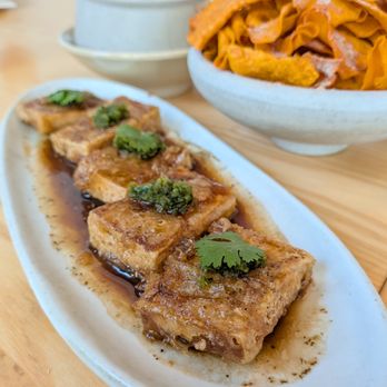 Cuddlefish - Crispy Tofu. $10. Sichuan peppercorn, soy garlic, scallion. - Coffee & Tea Near Me - Dunwoody, Georgia