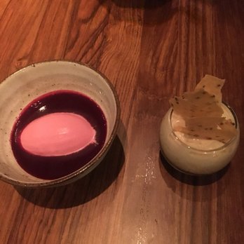 Pagu - Smoked purple yam ice cream and black sesame tofu desserts - Japanese Near Me - Cambridge, Massachusetts